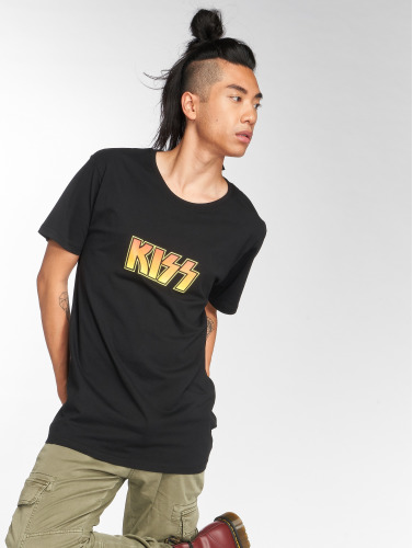 Merchcode / t-shirt Kiss in zwart