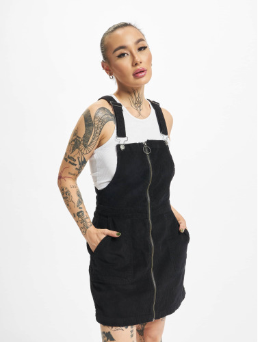 Urban Classics / jurk Corduroy Dungaree in zwart