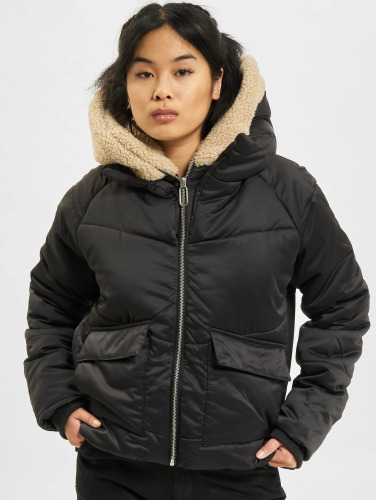 Urban Classics / winterjas Sherpa in zwart