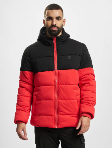 Urban Classics / Gewatteerde jassen Hooded 2-Tone in rood