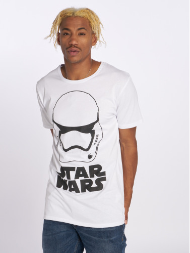 Merchcode / t-shirt Star Wars Helmet in wit