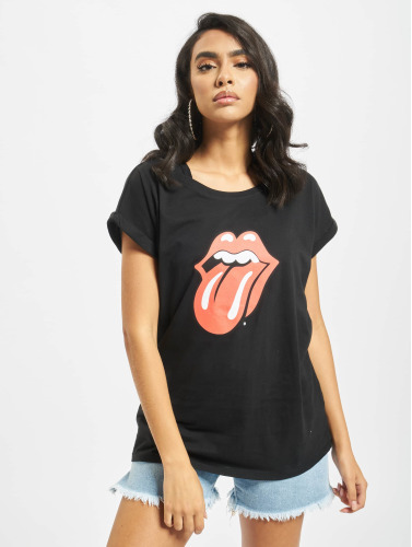 Merchcode / t-shirt Rolling Stones Tongue in zwart