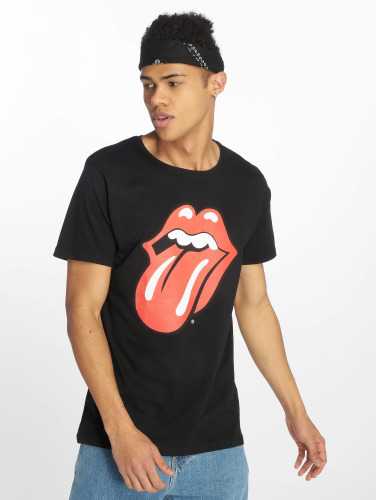 Merchcode / t-shirt Rolling Stones Tongue in zwart