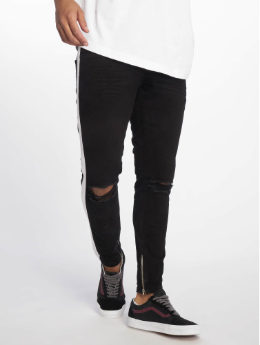 VSCT Clubwear / Skinny jeans Knox Stripe in zwart