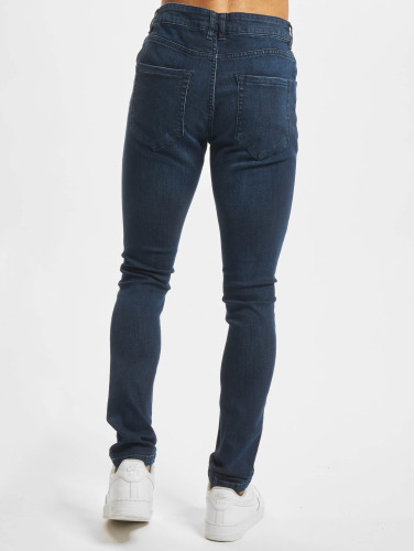 Urban Classics / Slim Fit Jeans Knee Cut in blauw