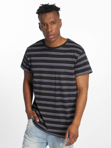 Urban Classics / t-shirt Multicolor Stripe in zwart