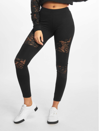 Urban Classics / Legging Laces Inset in zwart