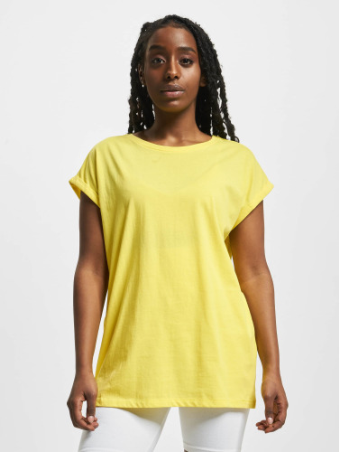 Urban Classics Dames Tshirt -M- Extended shoulder Geel