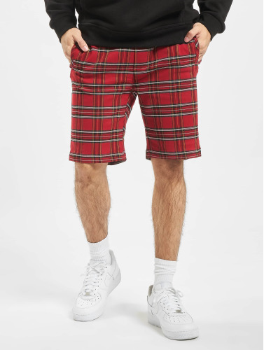 Urban Classics / shorts Checker in rood