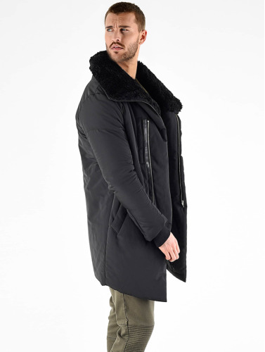 VSCT Clubwear / Parka Asymetric Luxury Zipper in zwart