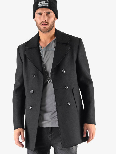 VSCT Clubwear / winterjas Sophisticated 2 BtnRows in zwart