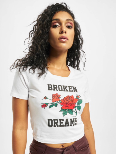 Mister Tee / t-shirt Broken Dreams Cropped in wit