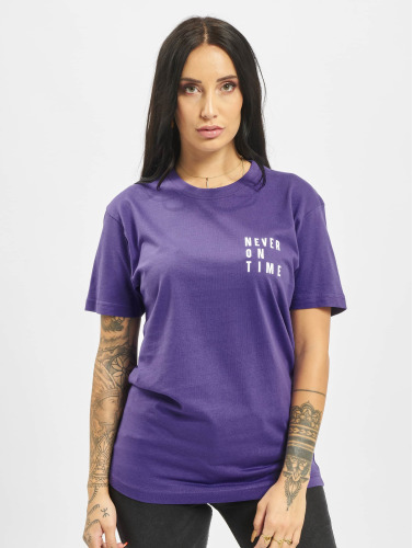Urban Classics Dames Tshirt -M- Never On Time Paars