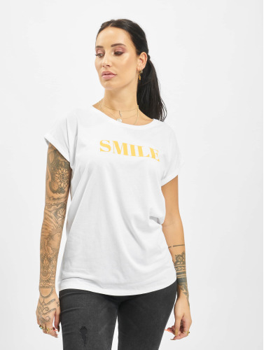 Urban Classics Dames Tshirt -M- Smile Wit