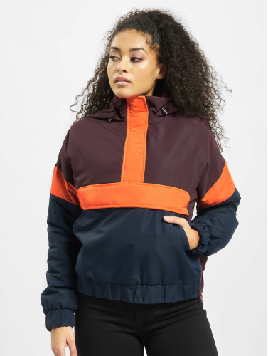 Urban Classics / Zomerjas Ladies 3-Tone Neon Mix Pull Over in rood