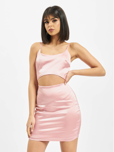 Missguided / jurk Cut Out Stretch Satin in rose