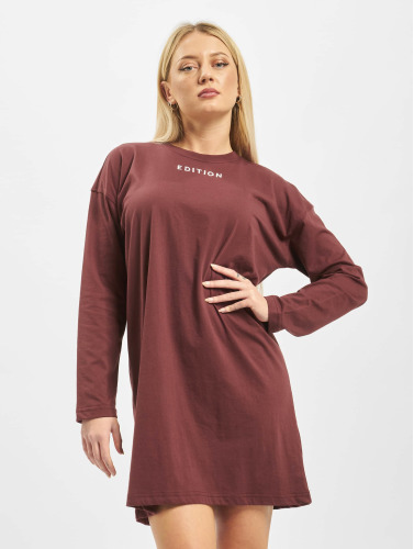 Missguided / jurk Oversized Longsleeve T-Shirt Edition in bruin