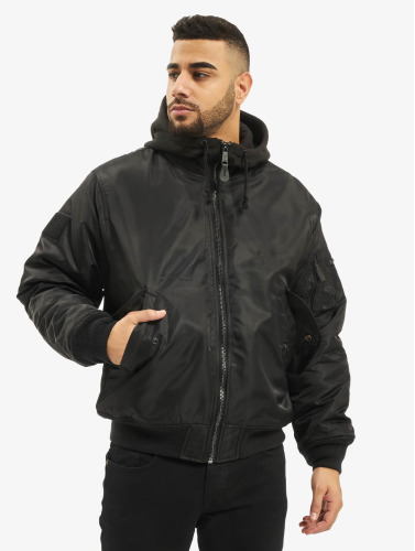 Urban Classics Bomber jacket -L- Hooded MA1 Zwart