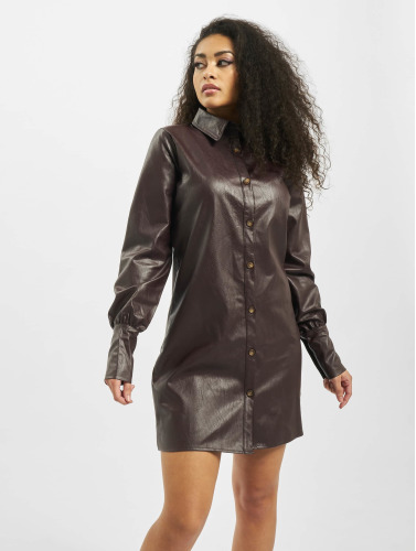 Missguided / jurk Tall Faux Leather in bruin