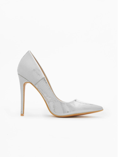 Missguided / pumps Entry Court Printed Croc 15 in zilver