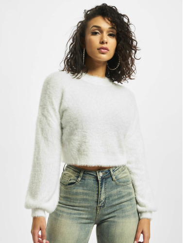 Missguided / trui High Neck Fluffy Balloon Sleeve in wit