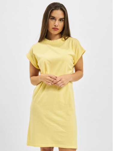 Urban Classics / jurk Ladies Turtle Extended Shoulder in geel
