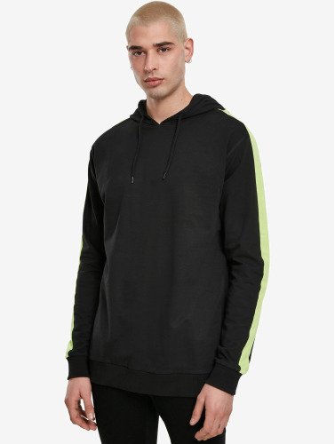 Urban Classics / Hoody Neon Striped in zwart