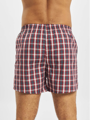 Urban Classics / boxershorts Woven Plaid 2-Pack in rood