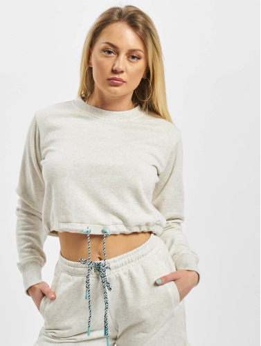 Urban Classics Crop Sweater/Trui -L- Oversized Grijs