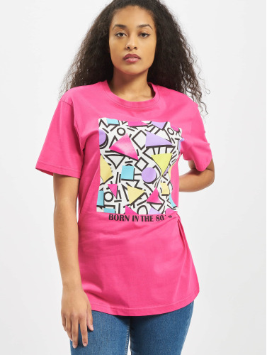 Urban Classics Dames Tshirt -L- Geometric Retro Roze