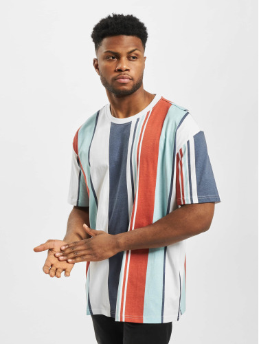 Urban Classics Heren Tshirt -M- Heavy Oversized Big AOP Stripe Rood