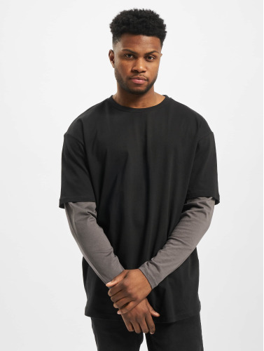 Urban Classics Longsleeve shirt -XL- Oversized Shaped Double Layer Grijs/Grijs