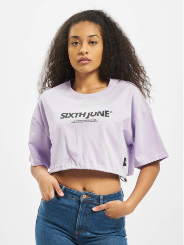 Sixth June / t-shirt Elastic Crop in paars