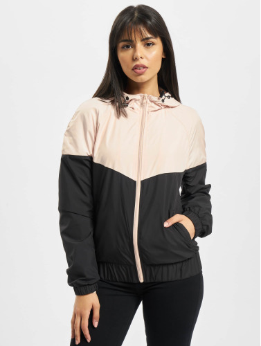 Urban Classics Windbreaker jacket -L- Arrow Zwart/Roze