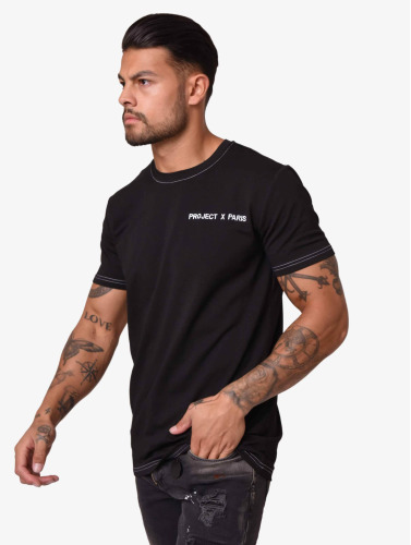 Project X Paris / t-shirt Contrast Collar in zwart