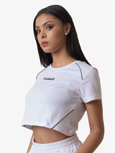 Project X Paris / t-shirt Contrast Piping Crop in wit