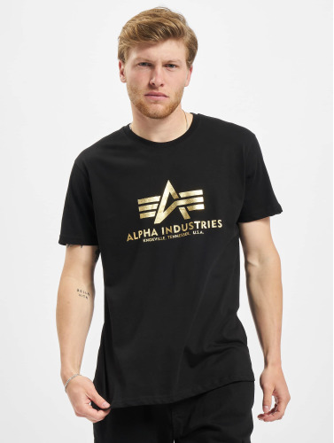Alpha Industries / t-shirt Basic Foil Print in zwart