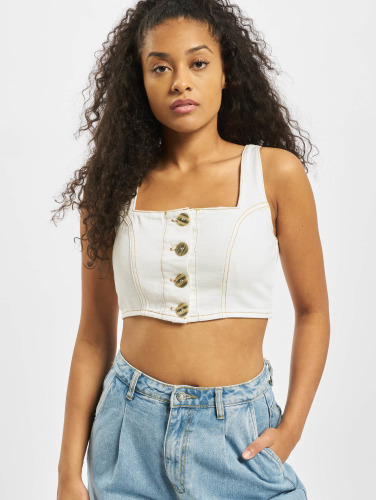 Missguided / top Contrast Stitch Coord in wit