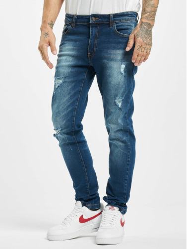 Denim Project / Slim Fit Jeans Mr. Red Destroy in blauw