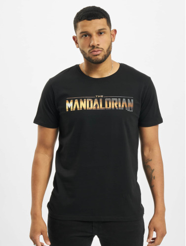 Merchcode / t-shirt Star Wars The Mandalorian Logo in zwart