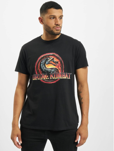 Merchcode / t-shirt Mortal Kombat Logo in zwart