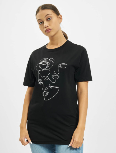 Mister Tee / t-shirt One Line Rose in zwart