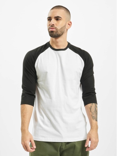 Urban Classics Raglan Tshirt -S- Contrast 3/4 Sleeve Zwart/Wit