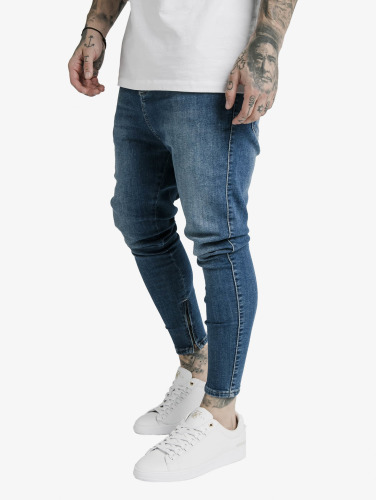 Sik Silk / Skinny jeans Drop Crotch in blauw