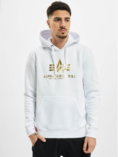 Alpha Industries / Hoody Basic Foil Print in wit