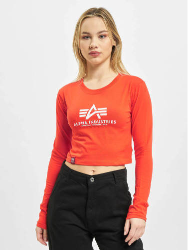 Alpha Industries / Longsleeve Basic Cropped in rood