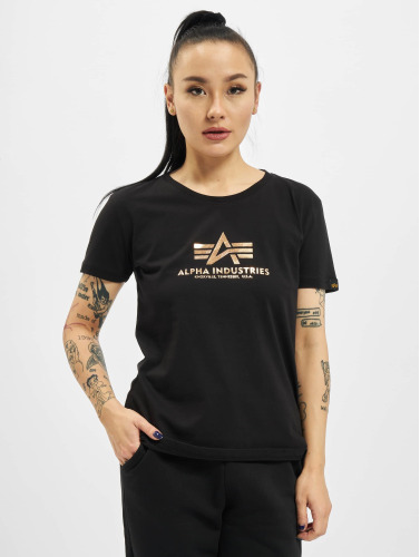 Alpha Industries / t-shirt New Basic Foil Print in zwart