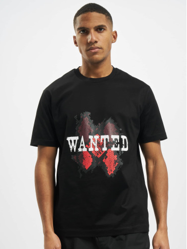 Les Hommes / t-shirt Wanted in zwart