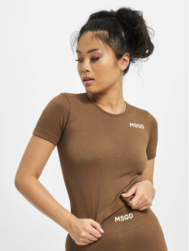 Missguided / t-shirt Seamless Rib in bruin