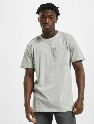 Urban Classics Heren Tshirt -S- Basic Pocket Grijs